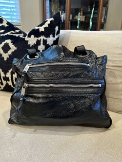 Fashionably Functional Black Patent Leather Cynthia Rowley Tote