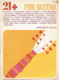21+ For Guitar  Vintage Guitar book. Easy arrangements by Leon Block