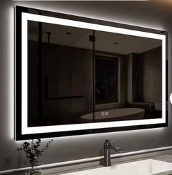 20 in. W x 28 in. H Rectangular Frameless LED Light with 3-Color and Anti-Fog Wall Mounted Bathroom Vanity Mirror