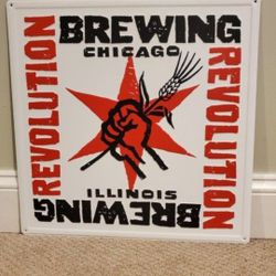 REVOLUTION BREWING CO METAL BEER SIGN 