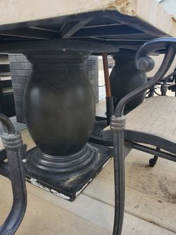 Cement patio table