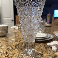 Crystal Vase - Very Old - No Chips Or Cracks