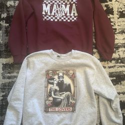Women’s crewneck, pullover, sweatshirts, size medium unisex