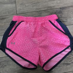 Under Armour Women's Athletic Shorts - Pink and Black,  Small 