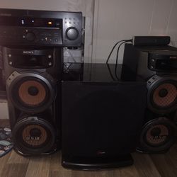- **“Sony Vintage Powerhouse Stereo with Polk Audio Subwoofer – Blessed Sound”**