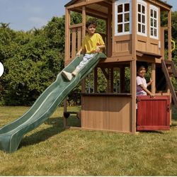 Kidcraft Two level Wooden outdoor Playhouse With Slide