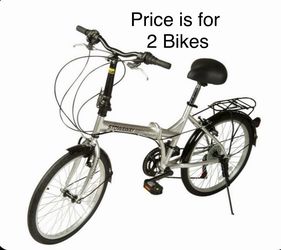 2 Stowaway 12 Speed Folding Bikes
