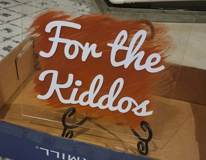 Wedding Sign For Kids Tables