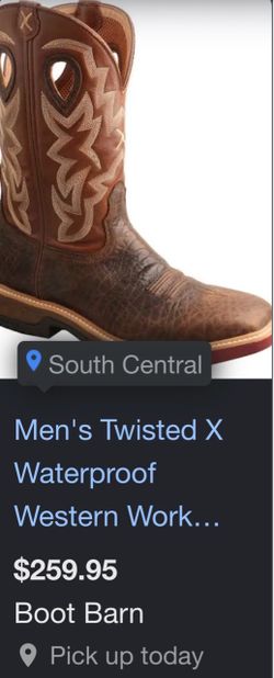 Twisted x work boots size 9D