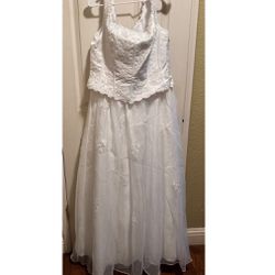 Xxl White Wedding Dress ,New With Tags 