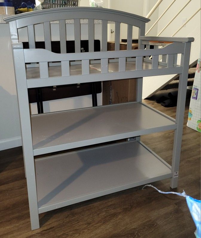 Gray Baby Changing Table