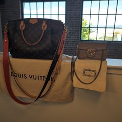 Louis Vuitton Handbag And Gucci Crossbody 
