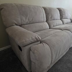 Beige Reclining Couch