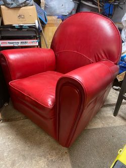 Poltrona Frau - Vanity Fair Red Leather Art Deco Club Chair