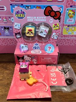 Rare! Clickeez Hello Kitty & Friends 3 Pack! Legendary Rare Precious Kuromi