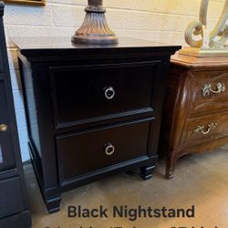 Nightstand Black 2 DrawerWe are located at 2811 East Bell road. Another Time Around Furniture.

