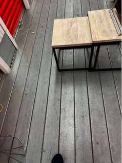 Wooden Top Nesting Table