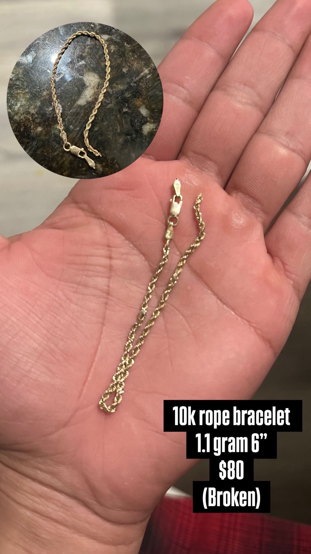 Gold Rope Bracelet 