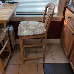Eastern Butcher Block High Top Table And 4 Chairs