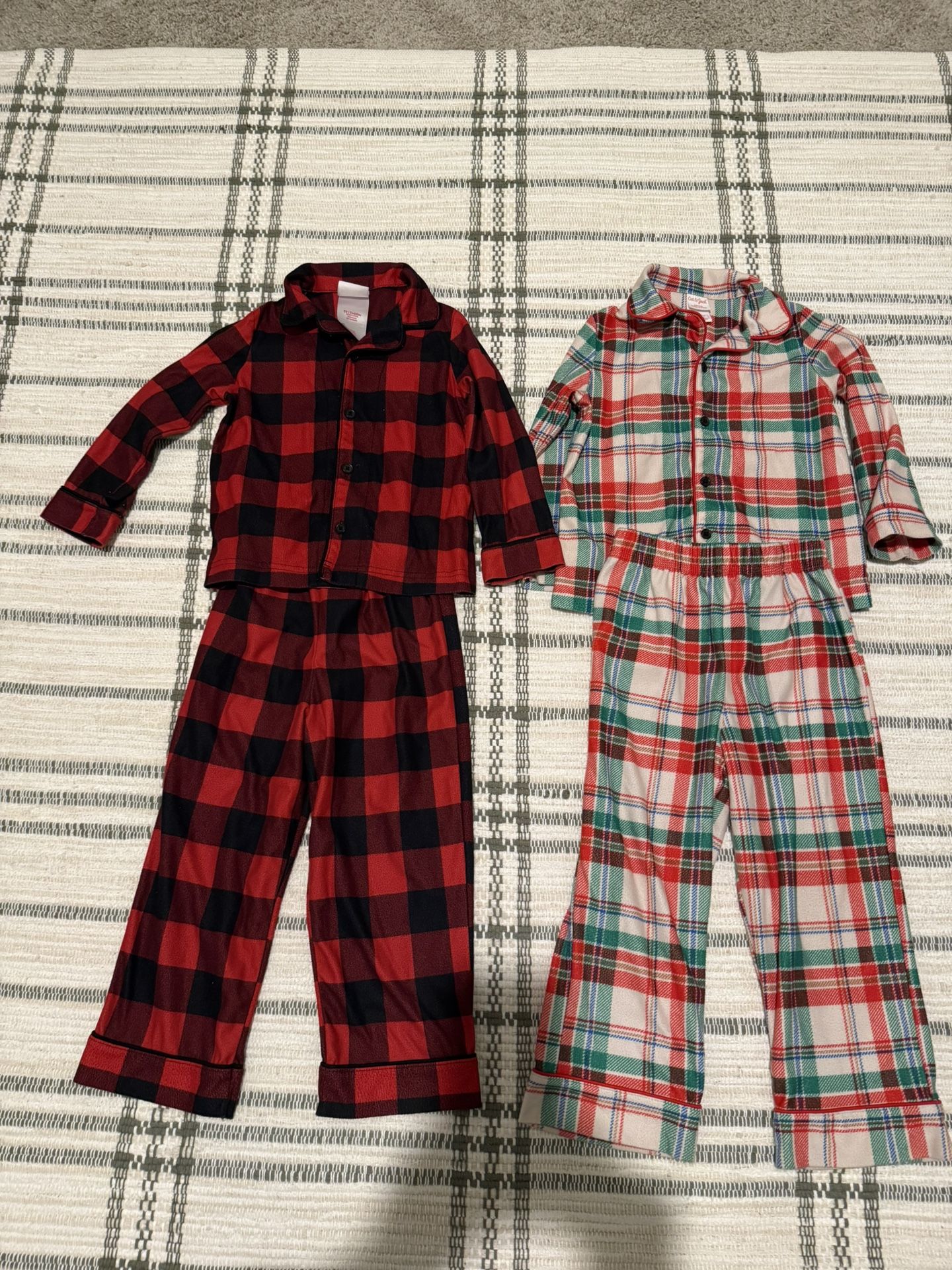 3T Toddler Flannel Checkered Pajamas
