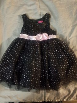 Toddler girl pink and black party dress size 2 T