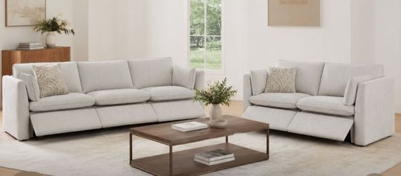 POWER BIG SIZE SOFA & LOVE 2-PC FLOOR MODEL SALE!