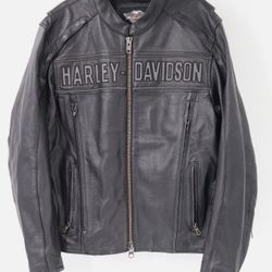 Harley-Davidson Mens Reflective Leather Jacket 2XL
