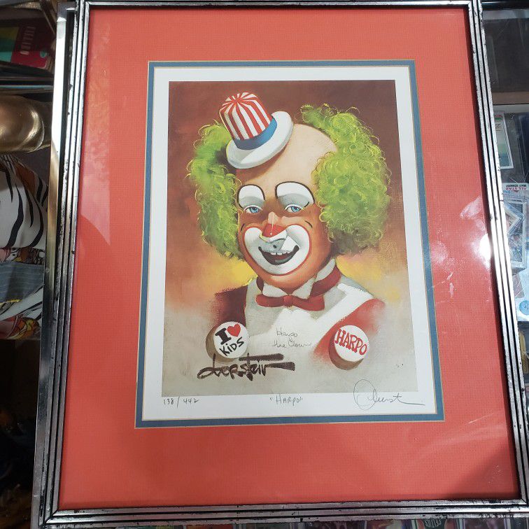Clown Print.  Signed Limited Edition