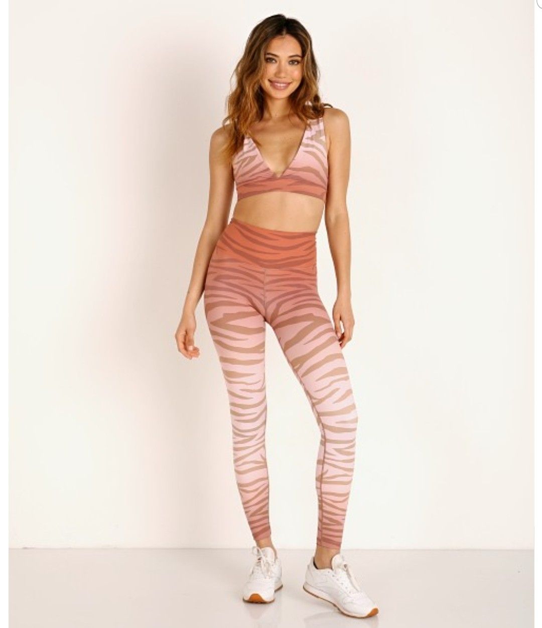 Beach Riot Jungle Piper Legging Rust Zebra XS