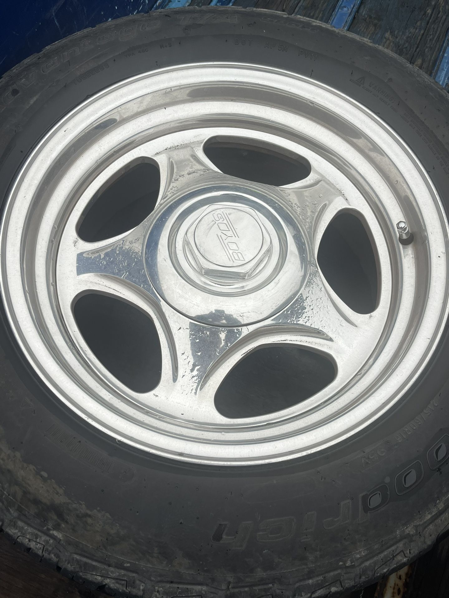 set of 4 tires and rims boyd coddington for sale