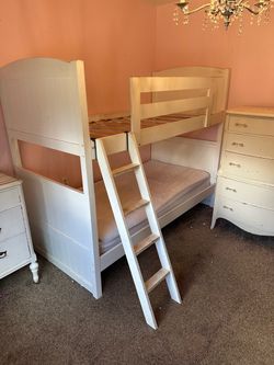 Solid wood twin over twin bunk bed