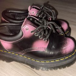 Dr Martens Rare 8053 Pink Distressed Leather Quad Platform 