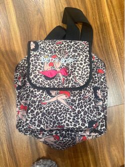 Betty Boop Animal Print Mini 13" Backpack Purse Adjustable Straps Leopard Print