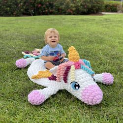 Handmade Large Knitted Unicorn