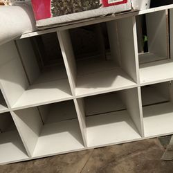 4 White Bookshelves