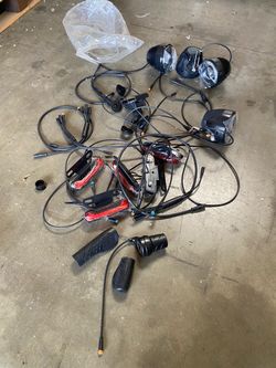 Ebike Electrical Accessories Kit - SZFJ 48V Headlight, Tail Light, PAS Sensor, Twist Throttle, Grips & Cable