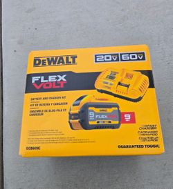 Dewalt 60v Flexvolt Battery 9.0 Ah fast charger Brand new