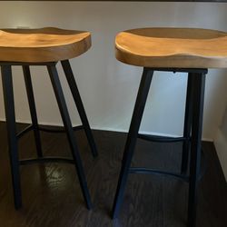 Barstools Wood And Metal 