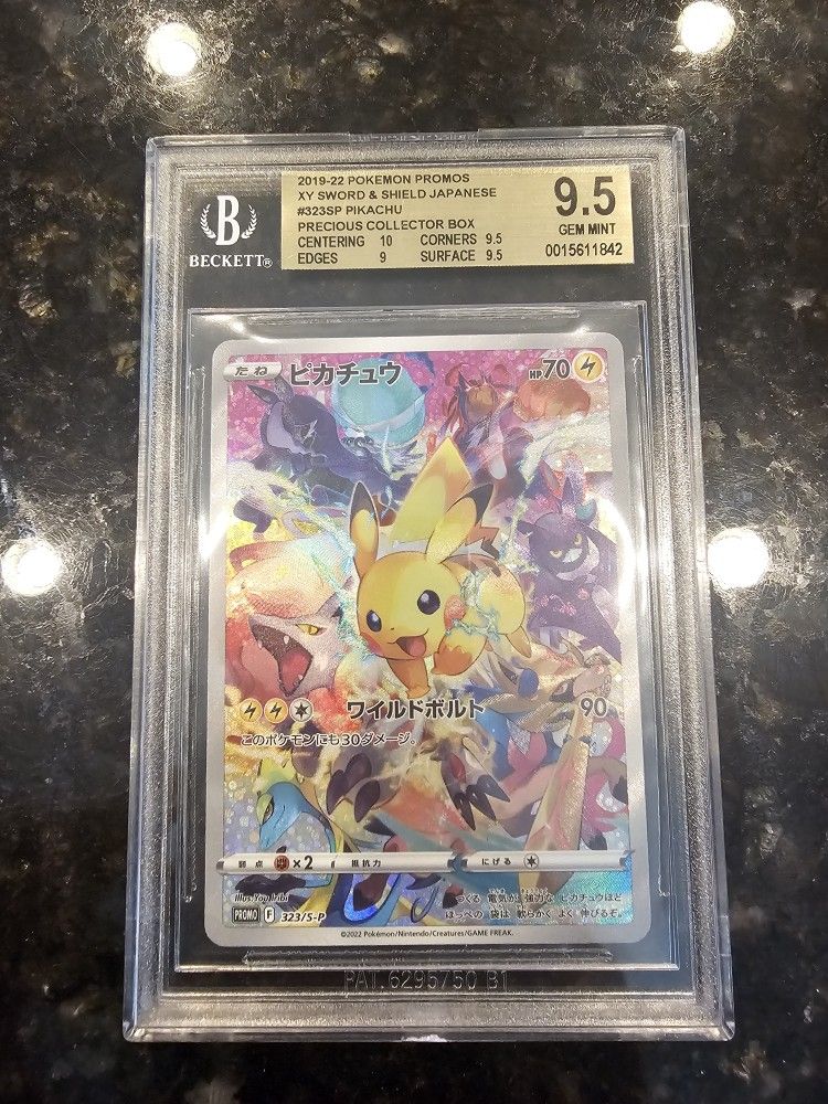 2022 Pokemon Japanese Precious Collector Box Pikachu 323/S-P BGS 9.5 True Gem +