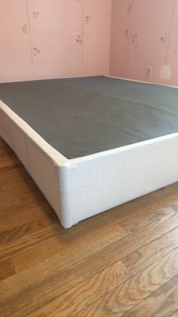 Queen Size Box Spring – White, Great Condition