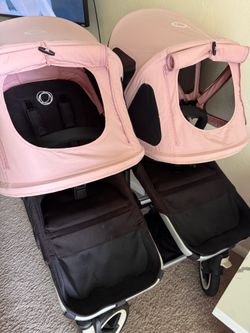 Double Stroller with a third seat
