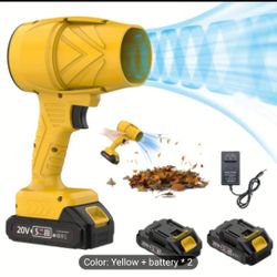 High-Power Cordless Leaf Blower 2*2.0/4.0AH - 60000 RPM, Cordless Lawn Cleaning Blower, Car Drying Fan, Suitable for Yard Cleanup, Leaf and Dust Blowi