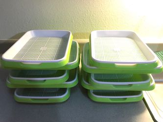 Brand New Green - 10 water collection tray + 10 mesh traySeed Sprouter Tray | Grade Sprouting Tray