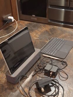 Microsoft Surface Go 4 plus Lenovo Tab with alexa speaker