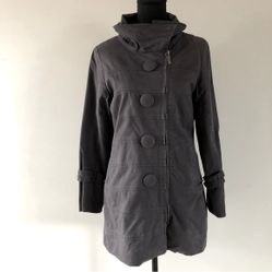Womens Schwiing Gray Zip up Cotton blend jacket size S