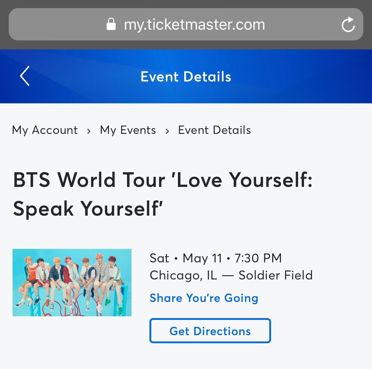 BTS WORLD TOUR TICKETS! LOVE YOURSELF: SPEAK YOURSELF