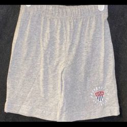 New Little Boys Size 4-5 Gray “Property of USA Athletics" Knit Active Shorts