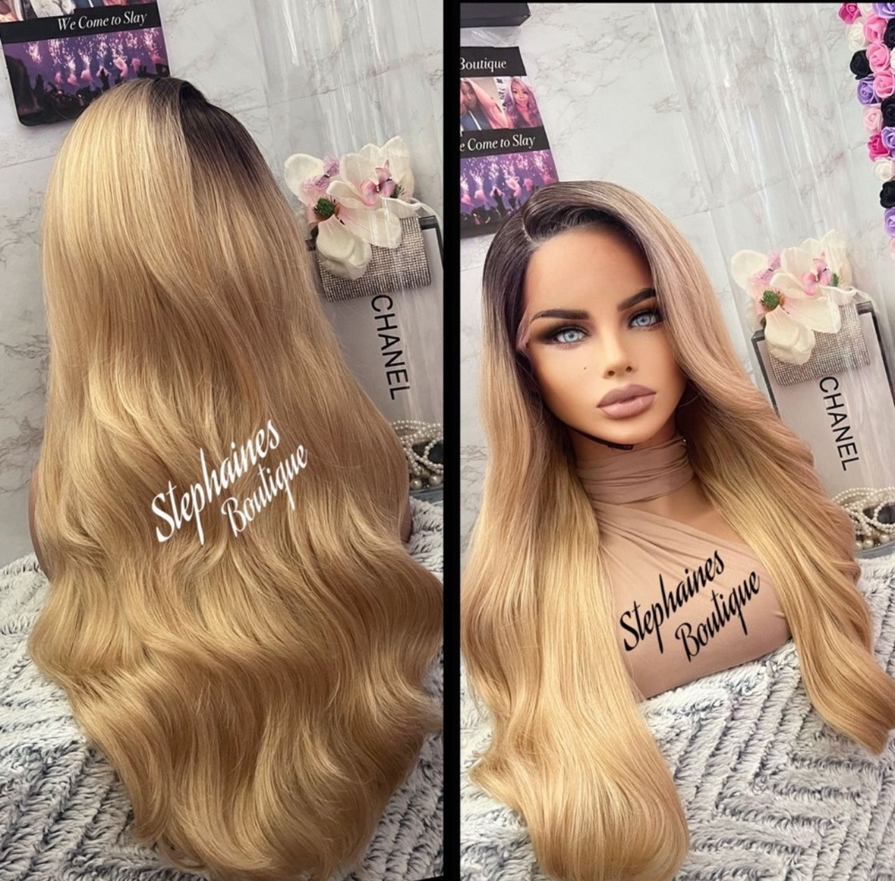 Human Hair Blended Lace Front Wig