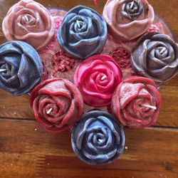 Rose Candle Heart Box 