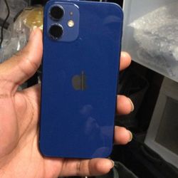 iPhone 12 Mini Blue Back Glass Frame For Replacement 
